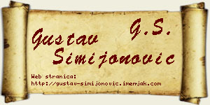 Gustav Simijonović vizit kartica